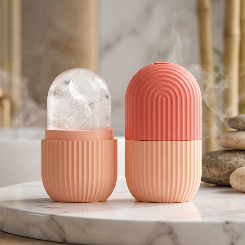 GlowRoller™ – Pink Facial Ice Roller for Skin Refresh and Firming